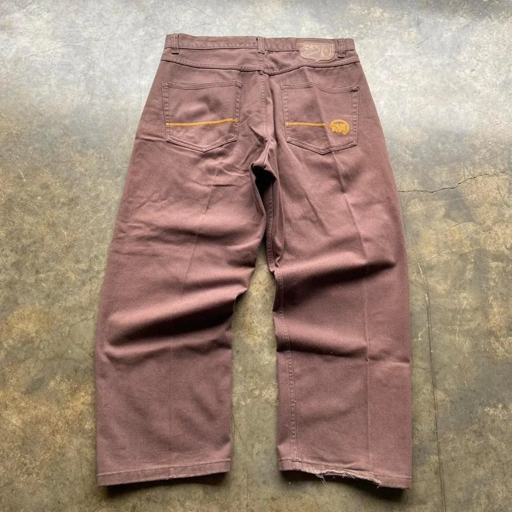 Baggy Wide Leg Y2K Mecca Faded Brown Jeans‎